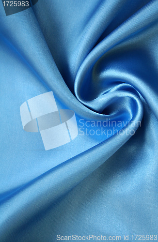 Image of Smooth elegant blue silk as background