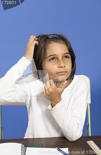 Image of little girl thinking