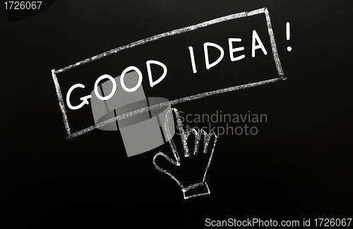 Image of "Good Idea" with a cursor hand