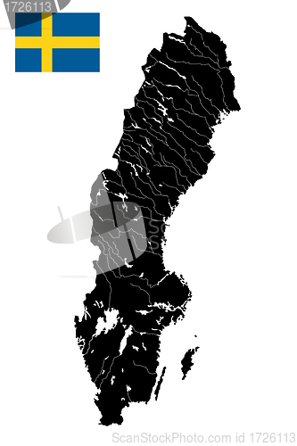 Image of Sweden detailed map