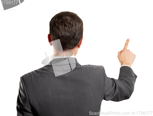 Image of Business Man Push the Button