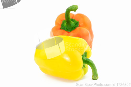 Image of Orange and yellow peppers