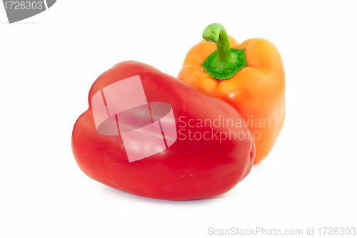 Image of Red and orange peppers