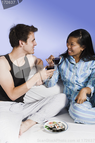 Image of couple drinking wine