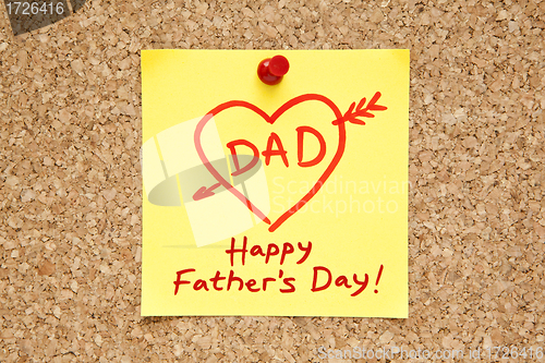 Image of Happy Fathers Day Sticky Note