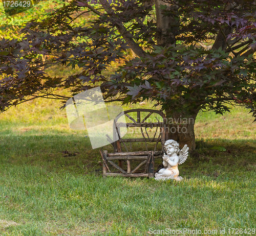 Image of Park Bench And Angel