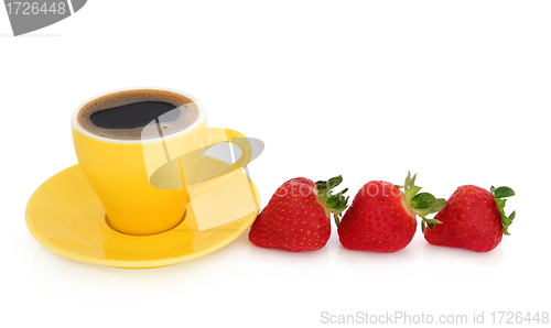 Image of Espresso Coffee and Strawberries