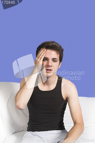 Image of man with headache