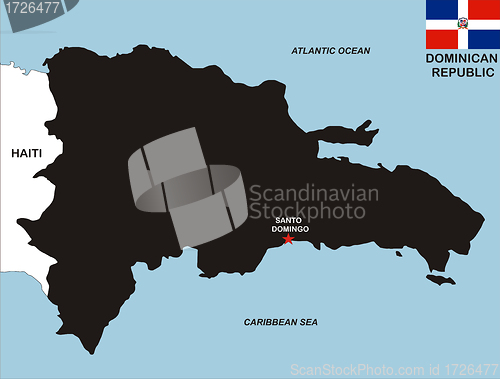 Image of dominican republic map