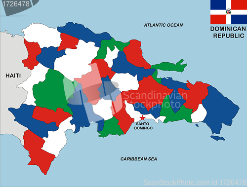 Image of dominican republic map