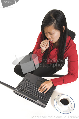 Image of woman and laptop