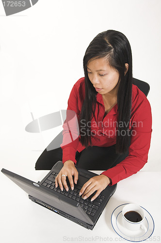 Image of woman and laptop
