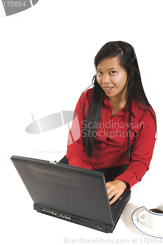 Image of woman and laptop