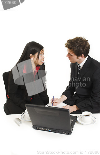 Image of business people talking