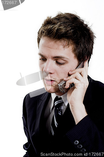 Image of business man on cell phone