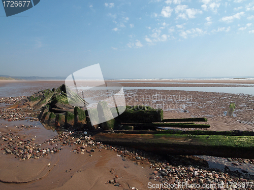 Image of Shipwreck in sand and pebbles, Montrose.