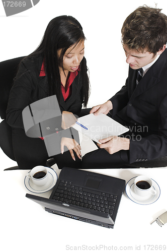 Image of business people talking