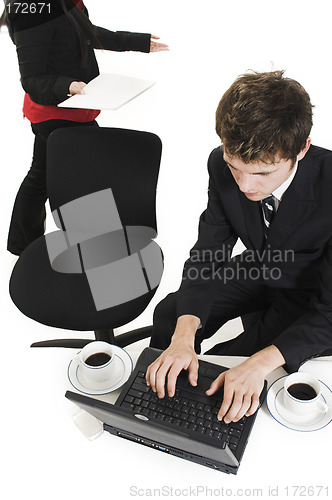 Image of business woman walking
