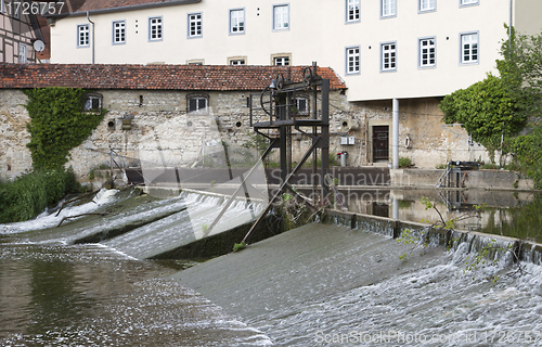 Image of historic weir in germany