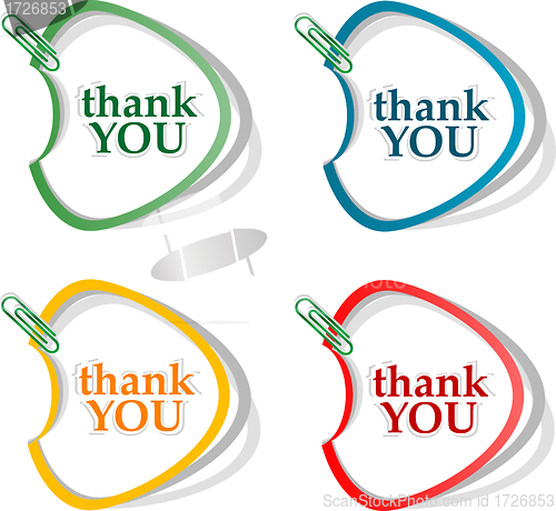 Image of Thank you - grateful bubbles. Vector