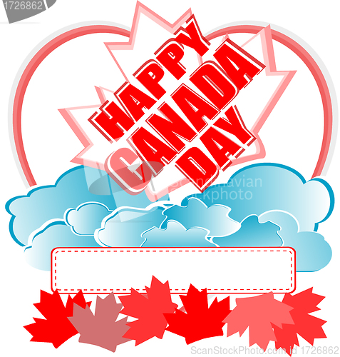 Image of Happy Canada Day vector card