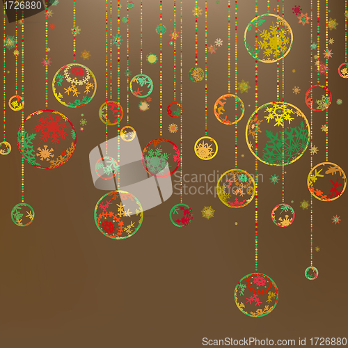 Image of Retro christmas template with ball. EPS 8