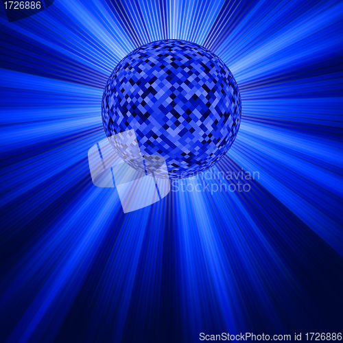 Image of Party Banner with Disco Ball. EPS 8