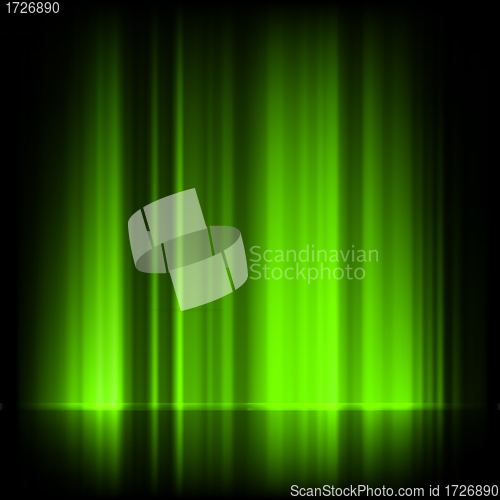 Image of Green northern lights, aurora borealis. EPS 8