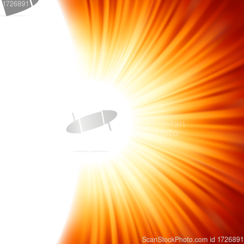 Image of Sunburst rays of sunlight tenplate. EPS 8