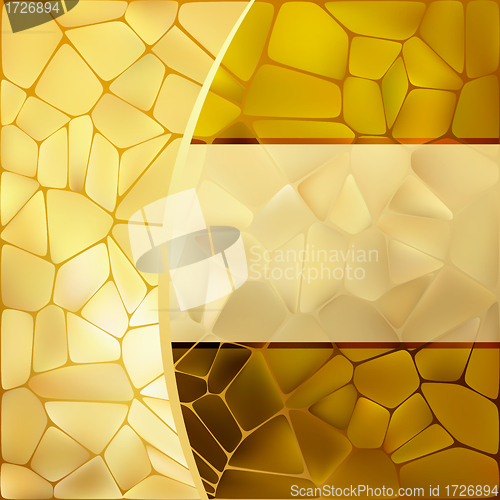 Image of Gold mosaic background template. EPS 8