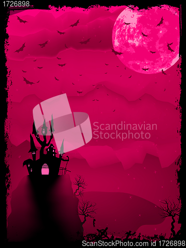 Image of Scary halloween vector with magical abbey. EPS 8