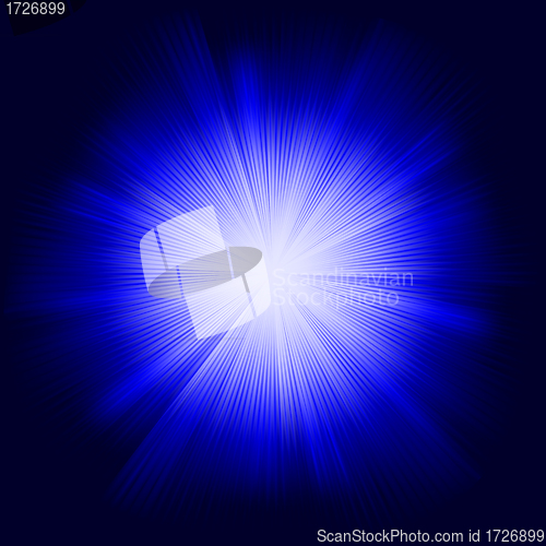 Image of A Blue color design with a burst. EPS 8