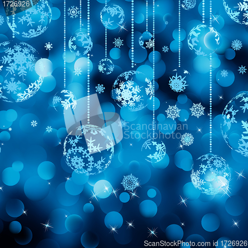 Image of Christmas background with baubles. EPS 8