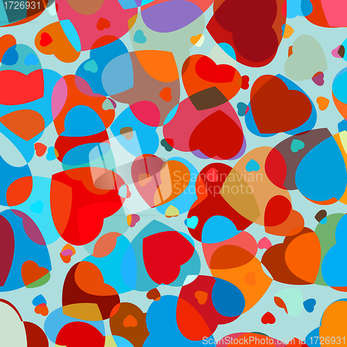 Image of Beautiful colorful heart shape background. EPS 8