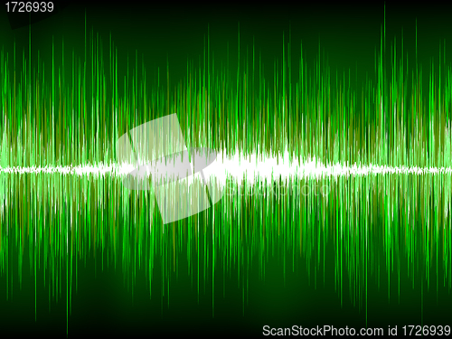 Image of Sound waves oscillating glow light. EPS 8