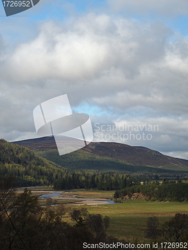 Image of River Dee area, west of Braemar, Scotland.