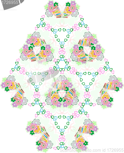 Image of Abstract Elegance Seamless pattern with floral background