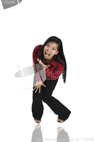 Image of woman yelling