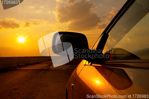 Image of Car sunset