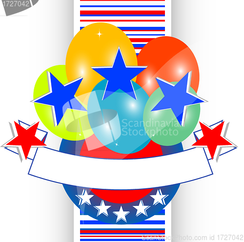 Image of Abstract Usa independence background with copy-space