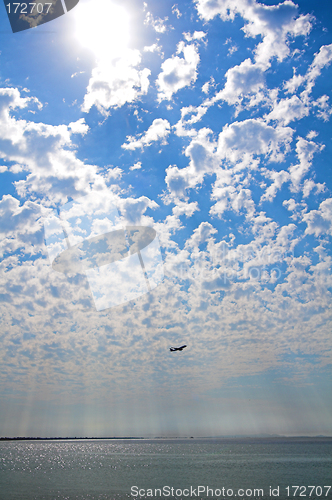 Image of airplane in the sky