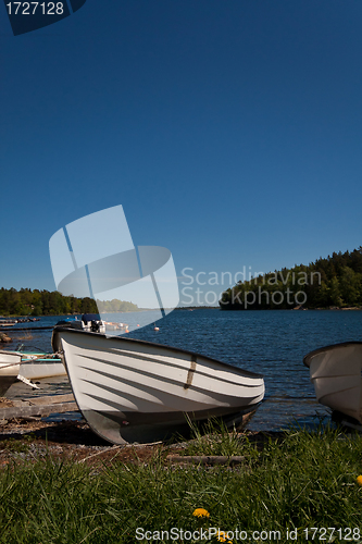 Image of boats on shore