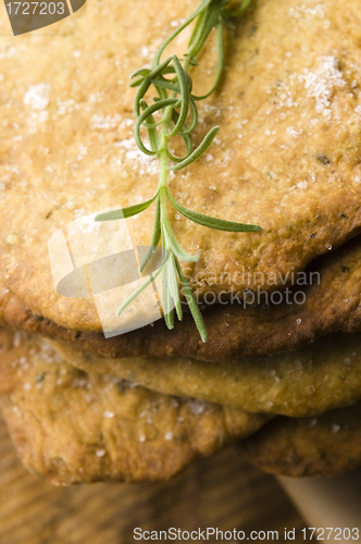 Image of Homemade rustical crackers with rosemary