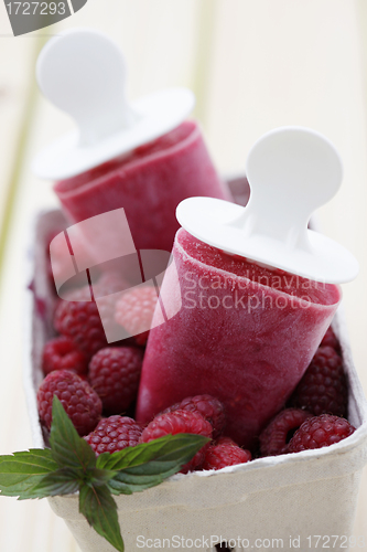 Image of raspberry ice creams