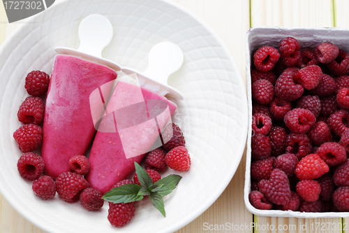 Image of raspberry ice creams