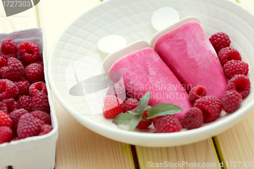 Image of raspberry ice creams