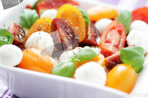 Image of tomato and mozzarella salad