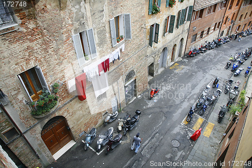 Image of Parked scooters