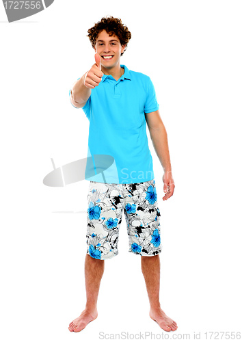 Image of Thumbs-up from a casual guy