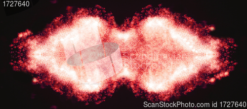 Image of red firework explosion
